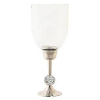 Portavelas DKD Home Decor 16 x 16 x 41 cm Plateado Aluminio Acrílico