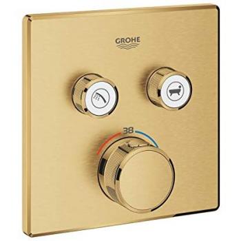 Termostato empotrado Grohe Grohtherm SmartControl - 2 válvulas - 15.8x15.8cm - cepillado Cool Sunrise