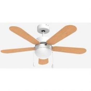 Universal Blue Etesios 6042W Ventilador de Techo con Aspas Reversibles 50W Blanco/Madera