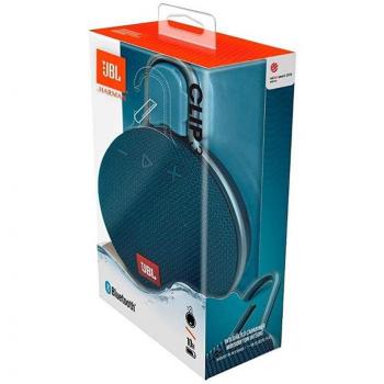 JBL Clip 3 - Parlante Bluetooth inalámbrico portátil, color negro, resistente al agua, con clip para transporte fácil, duración de batería de hasta 10 horas, sonido potente y conexión Bluetooth