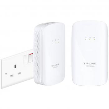 TP-Link 1000 Mbps 2-Port Gigabit Powerline Starter Kit, Ideal for HD/3D/4K Video Streaming and Online Gaming, No Configuration Required, UK Plug