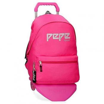 Pepe Jeans Uma Mochila con Carro Rosa 31x42x17,5 cms Poliéster 22.79L