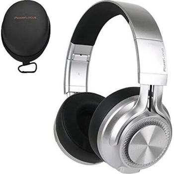 Powerlocus bluetooth auriculares diadema p3bluetooth 5040h de musica cascos bluetooth inalambrico plegable casco bluetooth y audio cable sonido estereo con microfono para iphone moviles tv pc 3