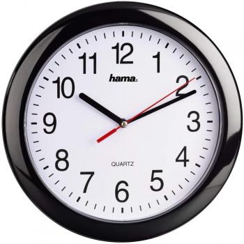 Hama PP-250 PP-250-Reloj de Pared, Color, Pl&ampaacutestico, Negro, 27,70 x 25,70 x 4,50 cm