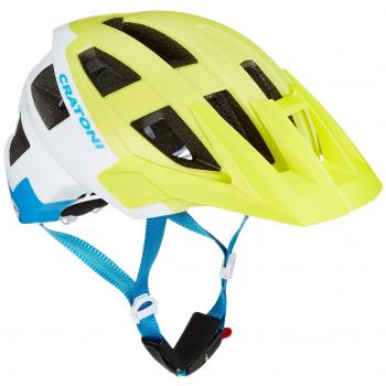 Cratoni Uni allset Bicicleta Casco allset, Unisex, Color Blanco/Amarillo, tamaño Gr. 58-61 cm