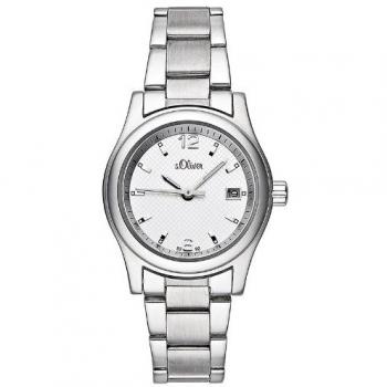 Reloj de Mujer s.Oliver SO-929-MQ - Acero Inoxidable - Plateado - Cuarzo - Resistente al Agua - Con Fecha