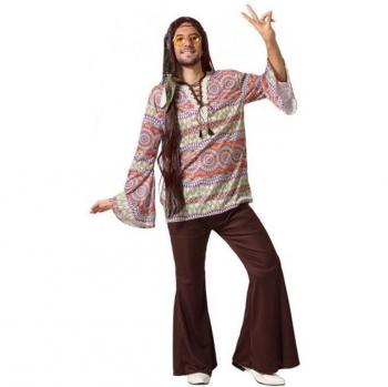 Disfraz de Hippie para Hombre con Estampado XL