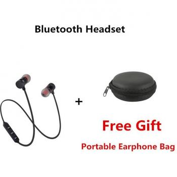 Auriculares Inalámbricos Bluetooth M9 Magnéticos con Micrófono y Caja de Almacenamiento para Smartphone