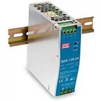 Alimentador Switching 12V 120W 10A con 2 Salidas para Guía DIN MeanWell NDR-120-12