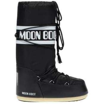Moon Boot Black Icon Nylon Winter Boots, Female, Black, Size: 6 UK / Size: 9 US