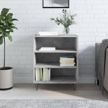 Aparador de madera de ingeniería 57x35x70 cm en color gris hormigón, mueble de almacenaje para salón, buffet, armario auxiliar y armario de almacenamiento
