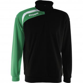 Kappa Arqua Sudadera, Unisex, Negro/Verde, M