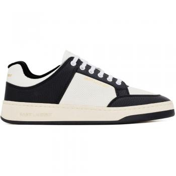 Saint Laurent Men's Sl/61 Leather Sneakers in Brown | Size 40 | 713600AAAWR9063