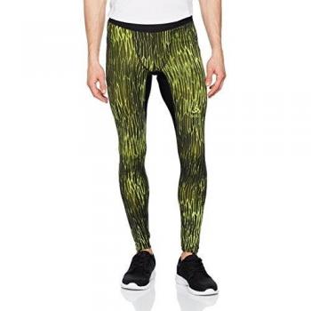 Odlo Vigor - Mallas para Hombre, Hombre, 349342, Acid Lime - AOP Ss18, Large