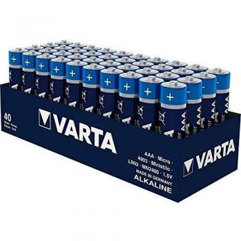 Paquete de 40 Baterías Alcalinas AAA Longlife Power 1.5V Varta