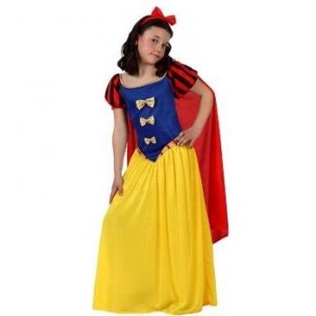Disfraz de Princesa Blancanieves para Niñas de 3 a 4 Años, Multicolor con Capa
