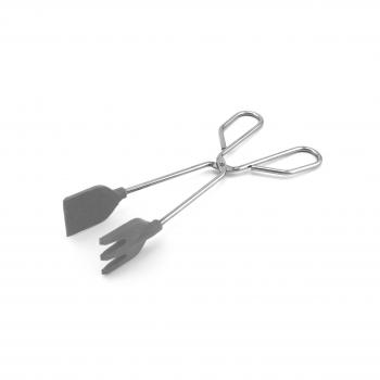 Fackelmann Tenacillas de Cocina con Palas, Pinzas Largas de Precisión para Carne, Pescado, Jamón, Barbacoa, Ensalada y para Croquetas, Colores surtidos, Acero Inoxidable, 25 X 8 X 4 Cm, 1 ud