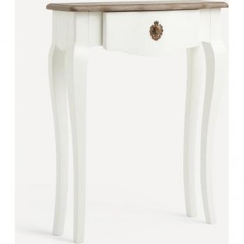 Consola de madera de mahogany Celestine con detalles tallados a mano