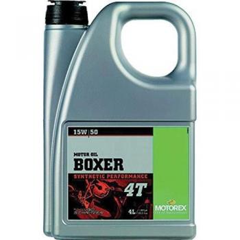 Motorex Aceite de Motor Boxer 4T 15W50 4L - Aceite de motor sintético para motocicletas, formulación específica para motores de cuatro tiempos, viscosidad 15W50, presentación en envase de