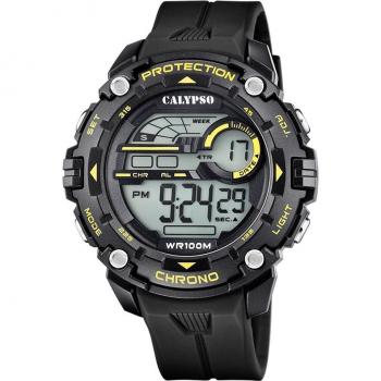 Reloj Calypso K5819/4 Digital For Man con Correa de Caucho Negro y Resistente al Agua