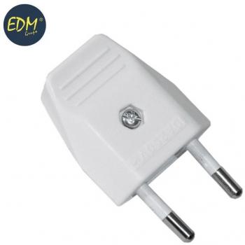 Clavija 10A 250V Blanca Envasada EDM