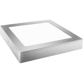 Downlight LED Superficie Cuadrado Plata Mate 12W 2700K Cálida