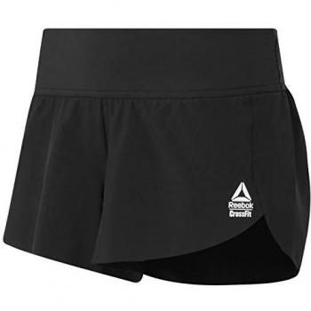 Reebok Crossfit Knit Woven SRT Pantalón Corto, Mujer, Negro
