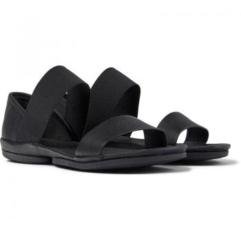 Sandalia Camper Right Nina 21735 para Mujer - Negro - Piel Auténtica - Talón Cerrado