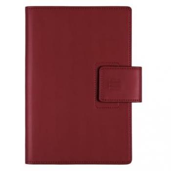 Agenda espiral con sobrecubierta y bloc de notas año 2025 Duouno E5-117x181 mm 1 día página Finocam burdeos