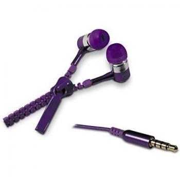 Metronic 471001 - Auriculares in-ear con cable-cremallera, lila