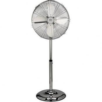 Ventilador de Pie DCG VE9090 Inox 40cm, Oscilante, 3 Velocidades, Alta Calidad