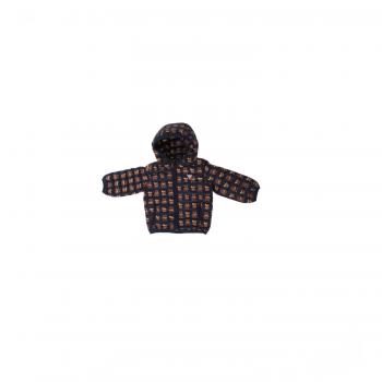 Guess Kids Regular Fit Dark Blue All Over Print Puffer Jacket