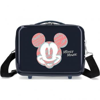 Neceser Infantil Disney Mickey Always Be Kind Rígido ABS Azul Adaptable 9L