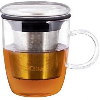 Taza con Filtro Melitta Cilia de Acero Inoxidable Transparente 400 ml