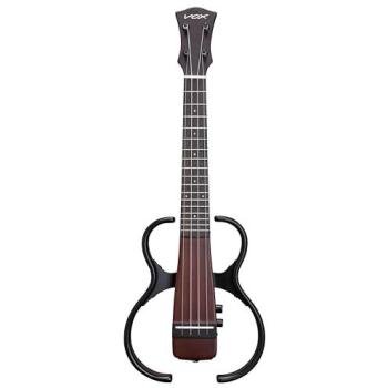 VOX VFU-1 Silent Concert Ukulele with Headphone Jack, AUX Input, Built-in Effects, Low-G Rosewood