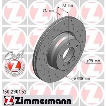 2 Disco de freno ZIMMERMANN 150.2901.52 DISCO DE FRENO SPORT COAT Z