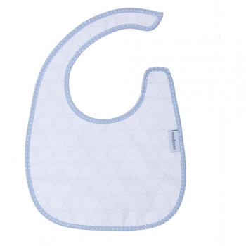 Babero Cuadrado Con Velcro Pic Celeste/Circulo 20X26 Cm