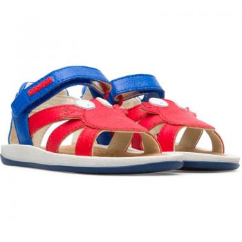 CAMPER Twins - Sandals for First Walkers - Red, Smooth Leather, Size 20 and Size 4