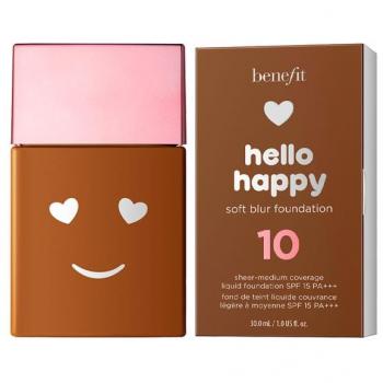Benefit Hello Happy Soft Blur Matte Liquid Foundation SPF 15 - Full Size 10 Deep Warm 30ml