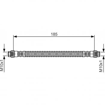 Tubo de freno BOSCH 1 987 476 670 - Latiguillo de freno, alta resistencia, material duradero, diseño optimizado para un rendimiento de frenado eficiente, compatible con múltiples modelos de vehículos