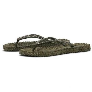 Chanclas Ilse Jacobsen Cheerful Mujer Verde con plantilla acolchada y efecto masaje