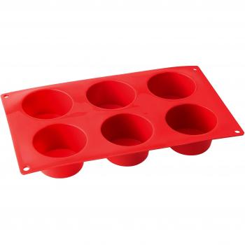 Dr. Oetker Flexxibel Molde Hornear Rectangular, Cupcakes, resistente-40ºC a 230ºC, 30x18x4cm, 1d. Bandeja Magdalenas, Silicona, Rojo, 30x18x4 cm