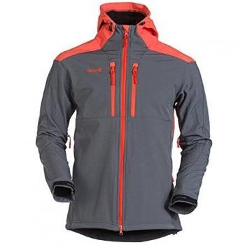 Izas Castor Chaqueta Softshell, Hombre, Dark Grey Orange, S