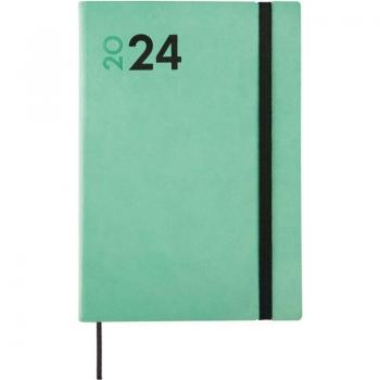 Finocam Agenda Encuadernada Dynamic Mara Y10 140x204mm Turquesa 1 Día Página Multilingüe Enero-Diciembre 2024