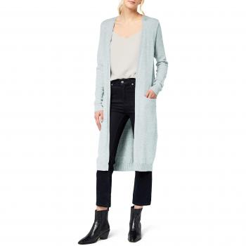 Vila Clothes Viril L/s Long Knit Cardigan-Noos, Chaqueta Punto para Mujer, Azul
