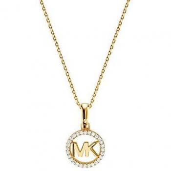 Michael Kors Custom 14K Gold-Plated Stelring Silver Logo Starter Necklace
