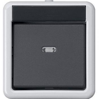 IP44 Water-Resistant 1-Fold KNX Push Button Bus Coupler for Surface Mounting