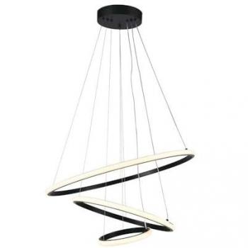 Lámpara Colgante LED 3 Círculos 32W Metal Negro 60x40x20cm 3000K