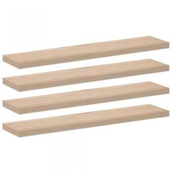 Estantes flotantes 4 uds madera de ingeniería 110x23,5x4 cm