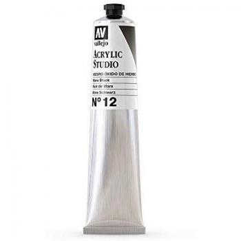Vallejo : Studio Acrylic Paint : 58ml : Mars Black